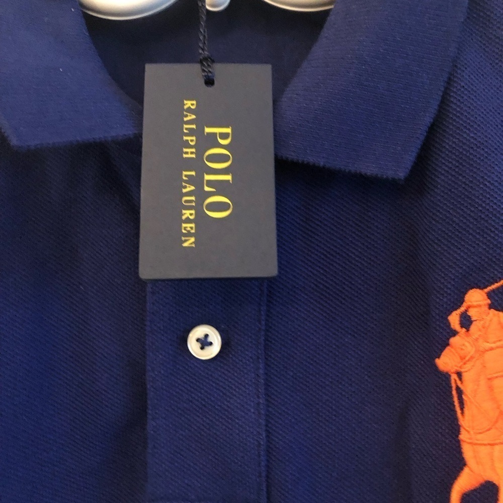 NWT - Skinny Fit Big Pony Polo Shirt Royal Blue Size L - Picture 5 of 11